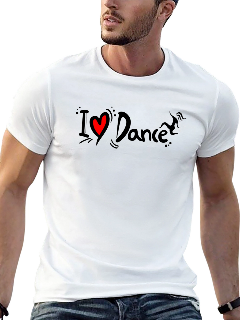 I Love Dance Black T-Shirt - Stylish Graphic Tee