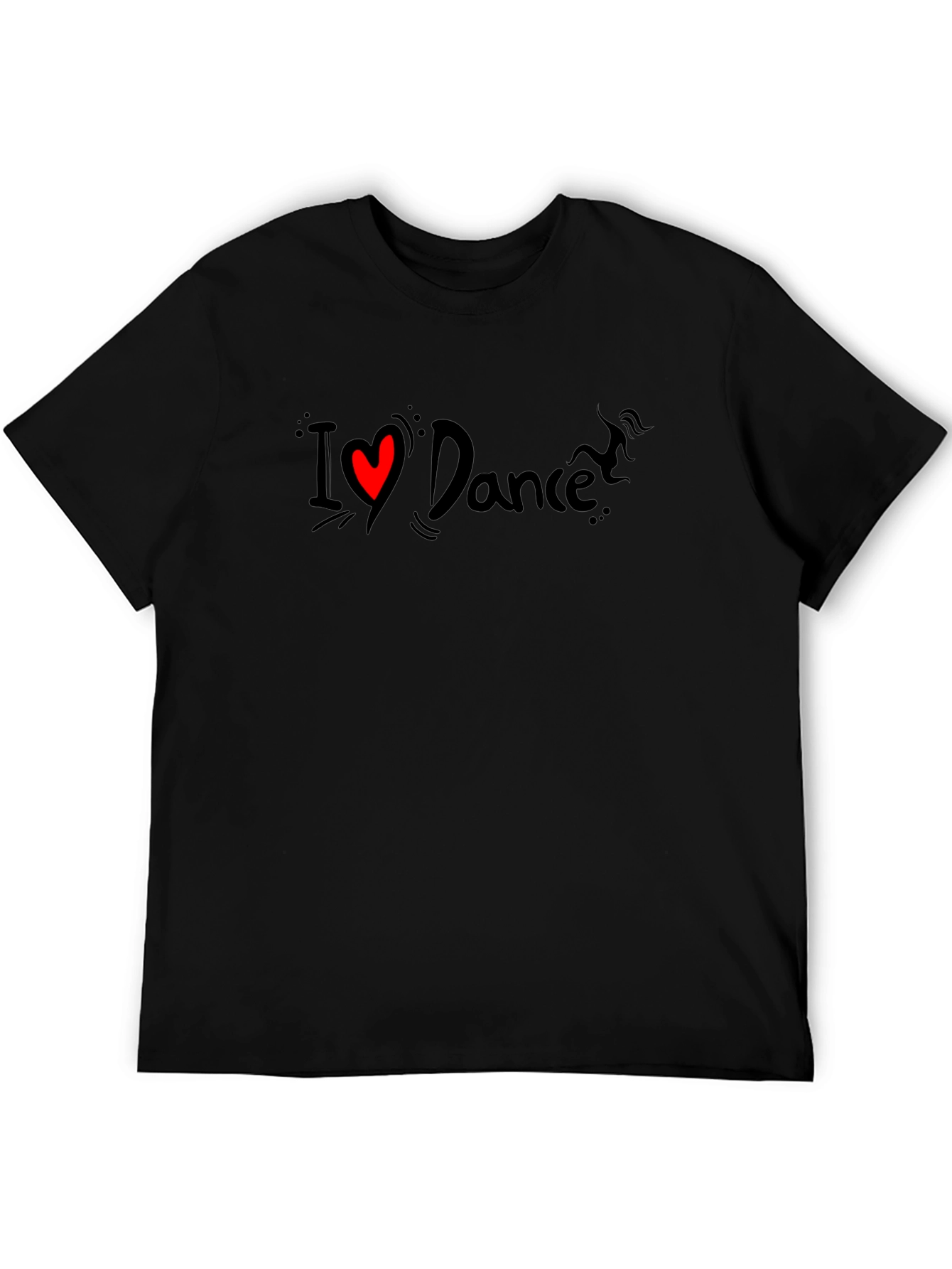 I Love Dance Black T-Shirt - Stylish Graphic Tee