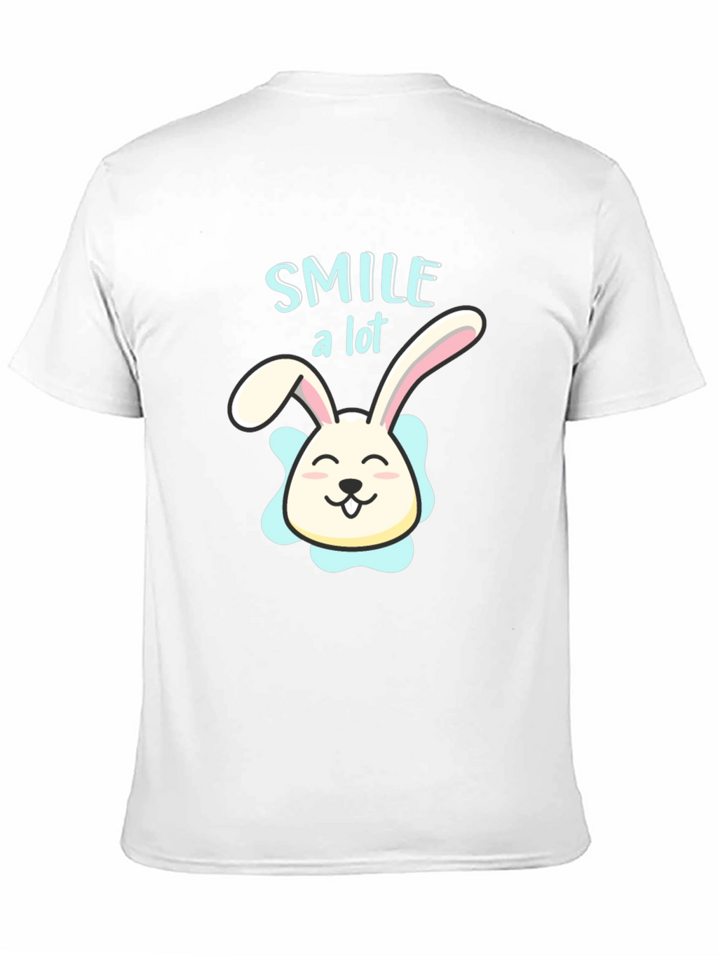 Smile A Lot Bunny Graphic Black T-Shirt