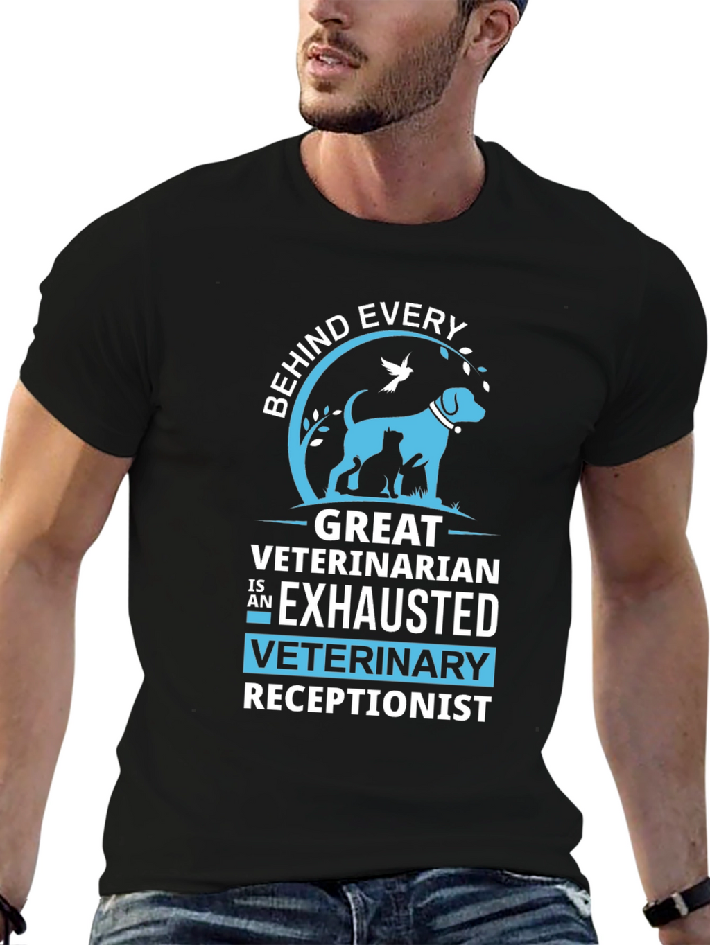 Exhausted Veterinary Receptionist T-Shirt