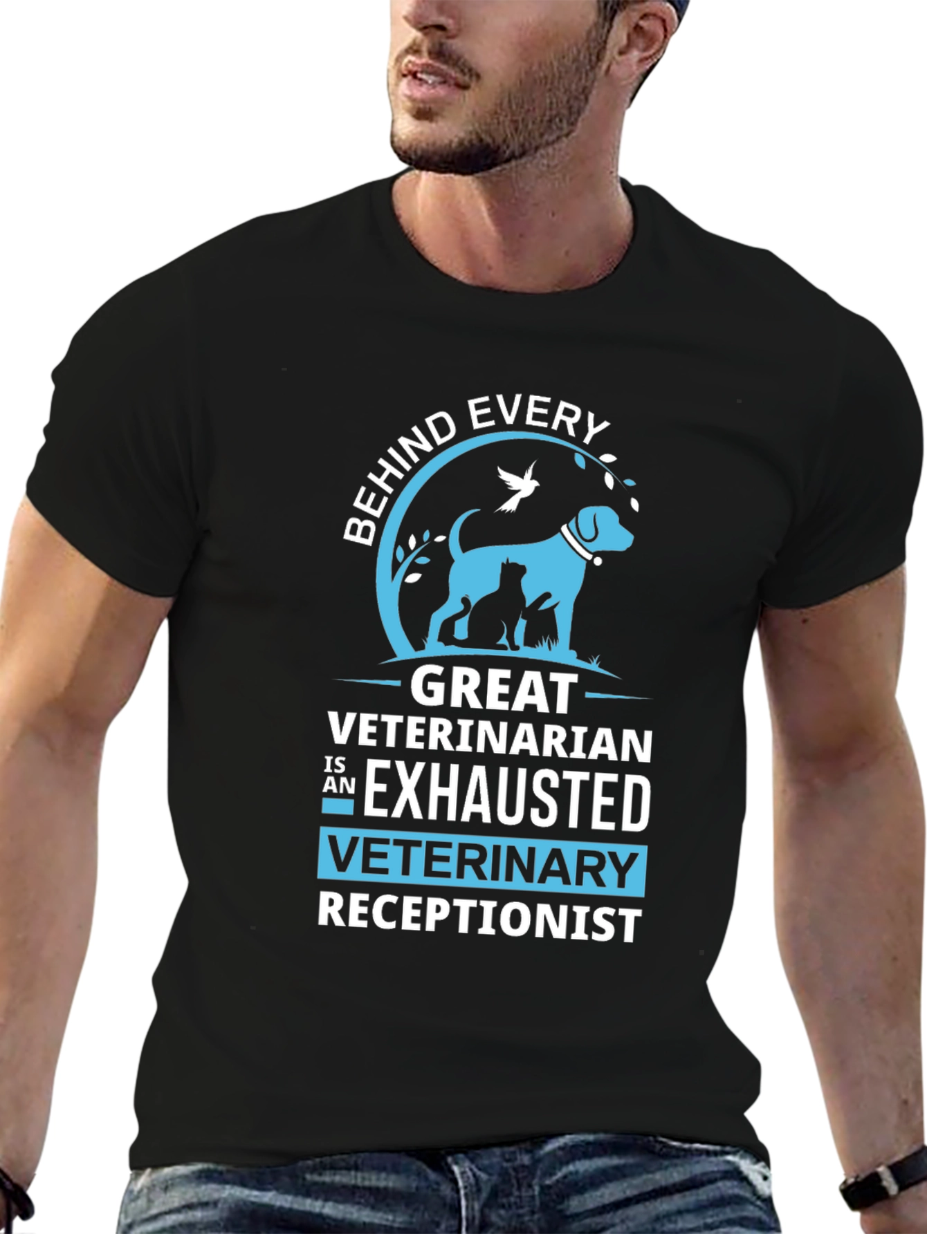 Exhausted Veterinary Receptionist T-Shirt