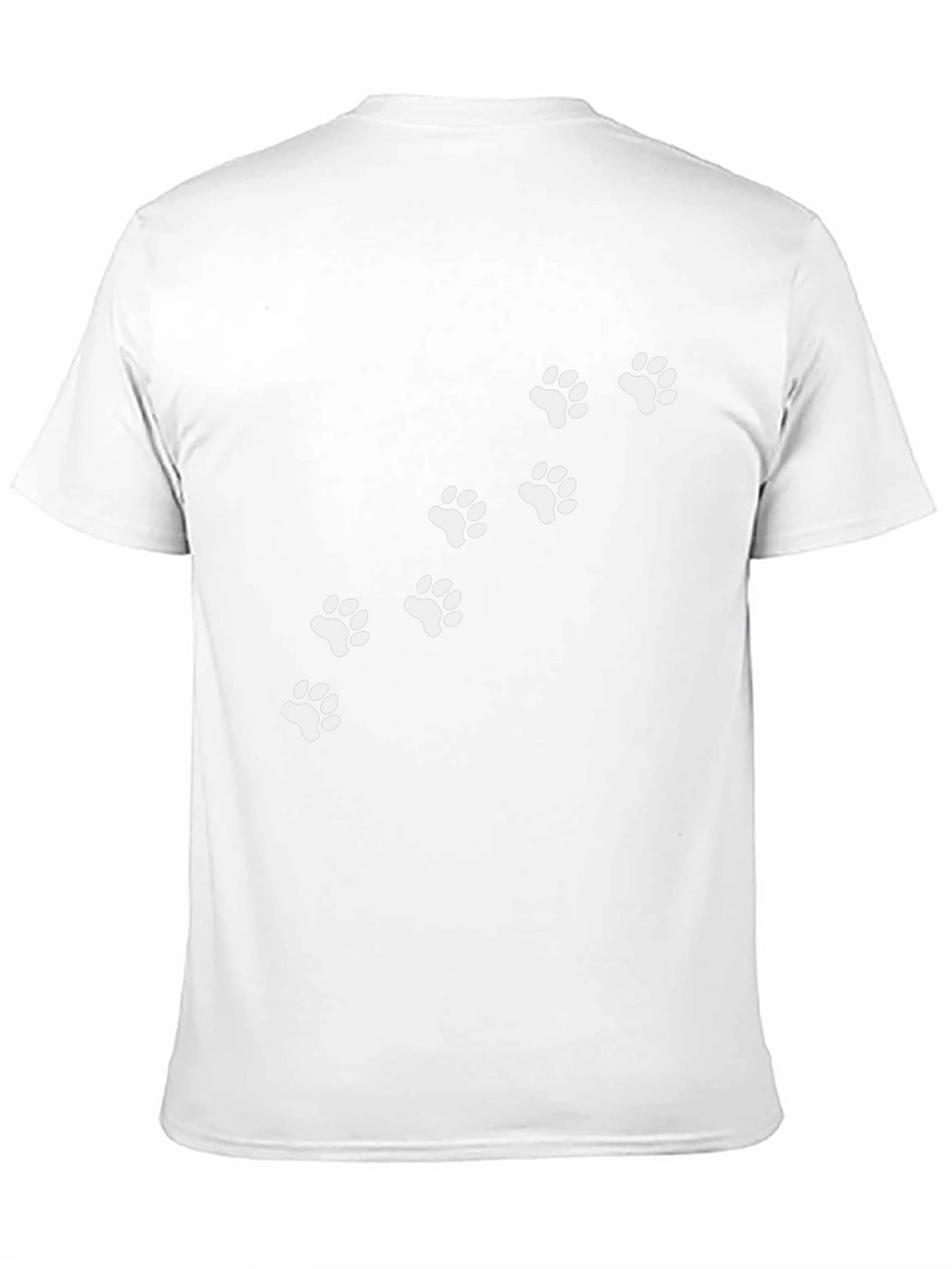 Paw Print Trail Graphic Tee - Casual Black T-Shirt