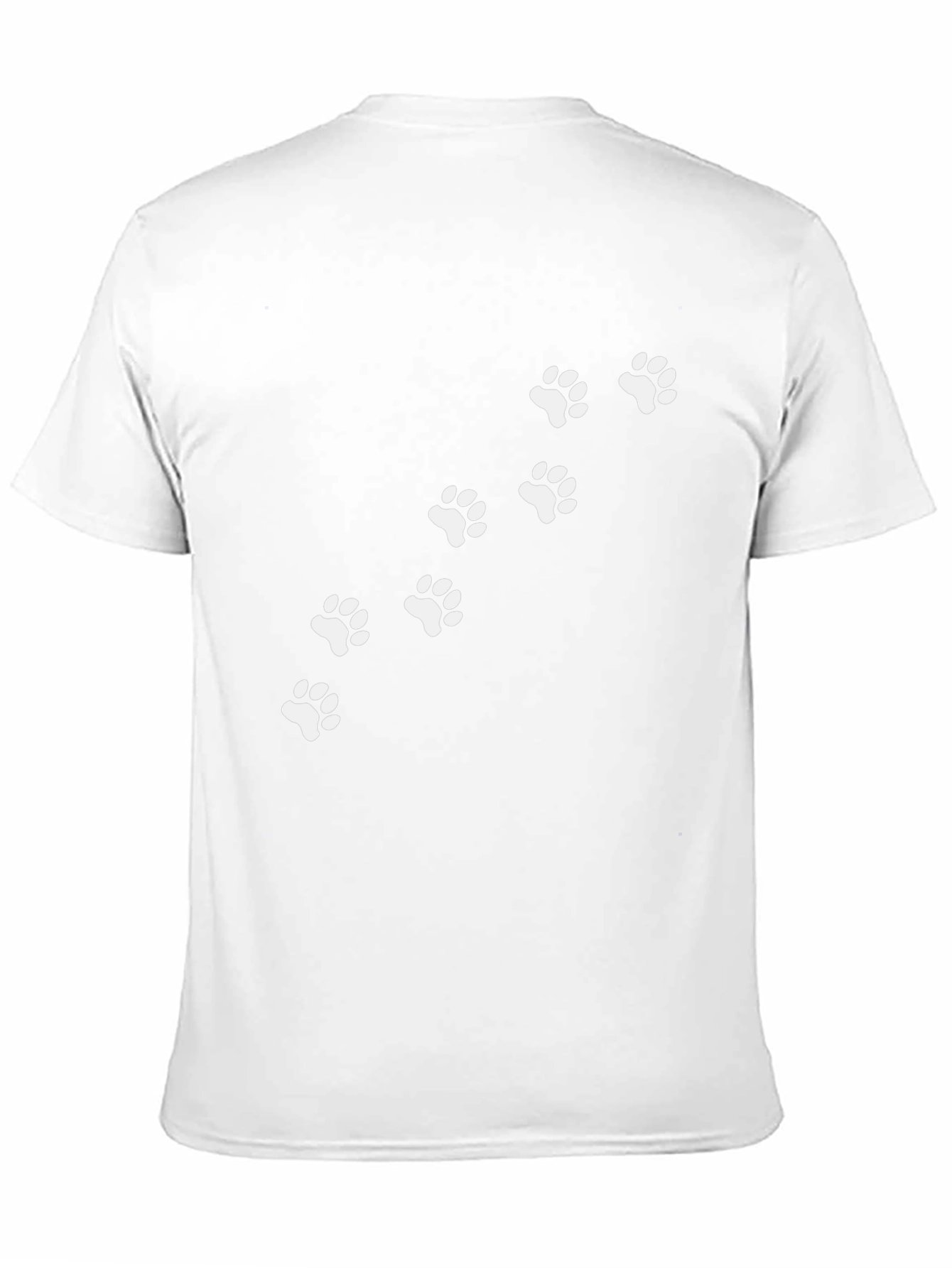 Paw Print Trail Graphic Tee - Casual Black T-Shirt