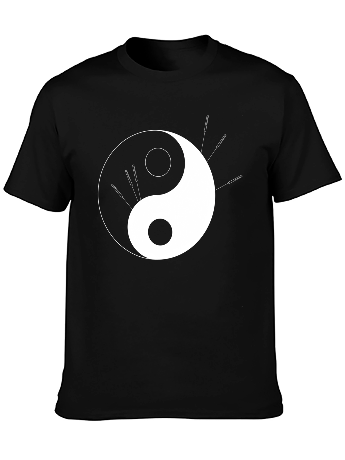 Yin Yang Acupuncture Black T-Shirt