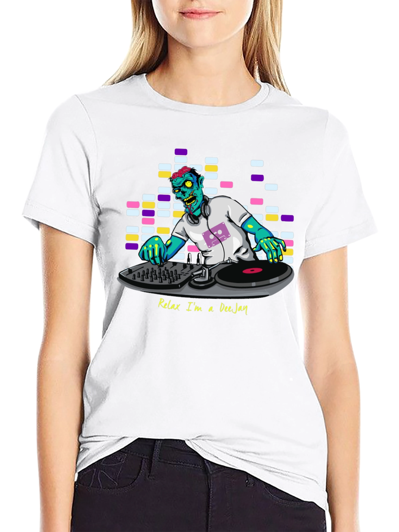 Relax Im A DeeJay Zombie Graphic T-Shirt