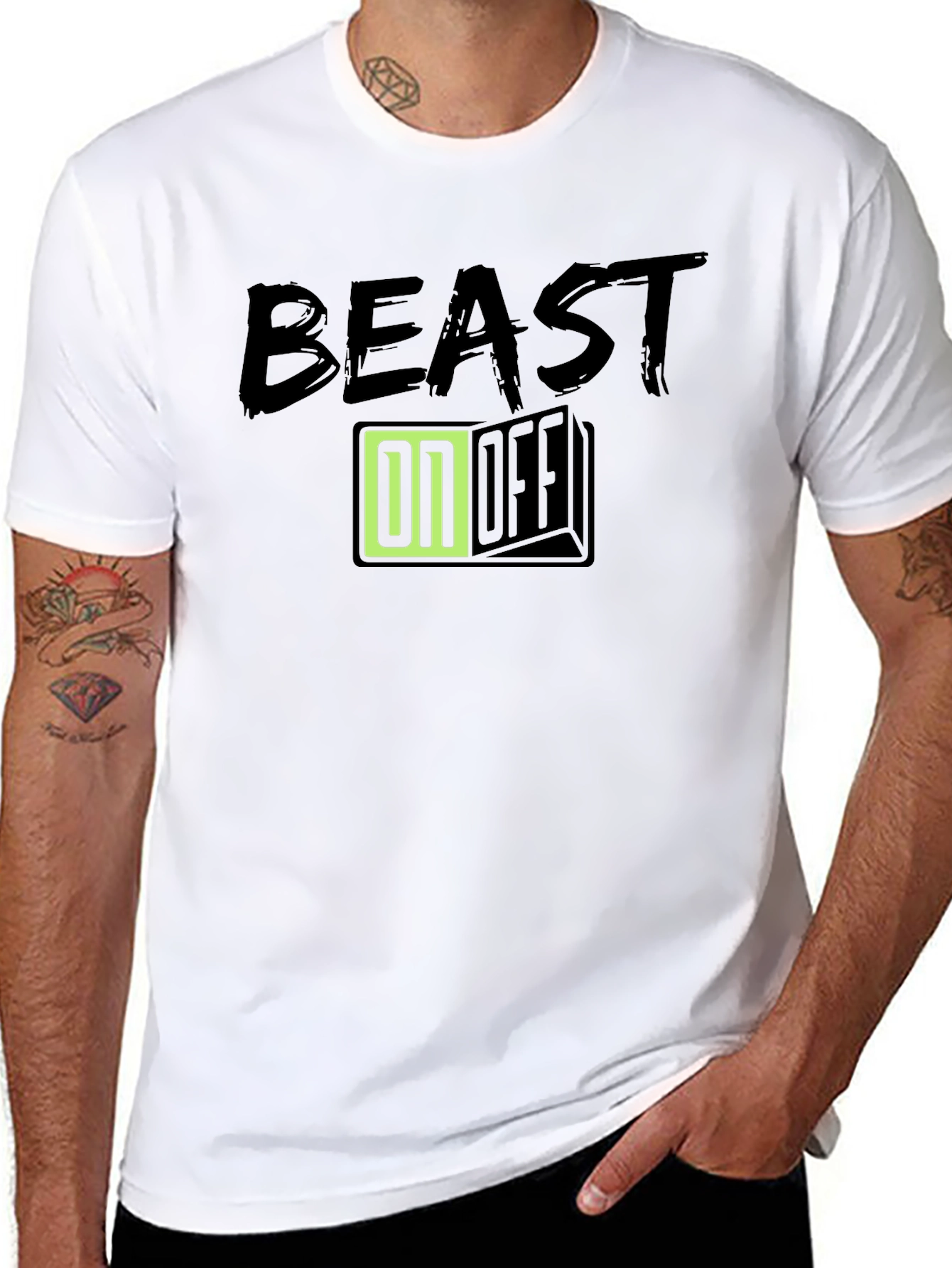 Beast On/Off Graphic Tee - Black