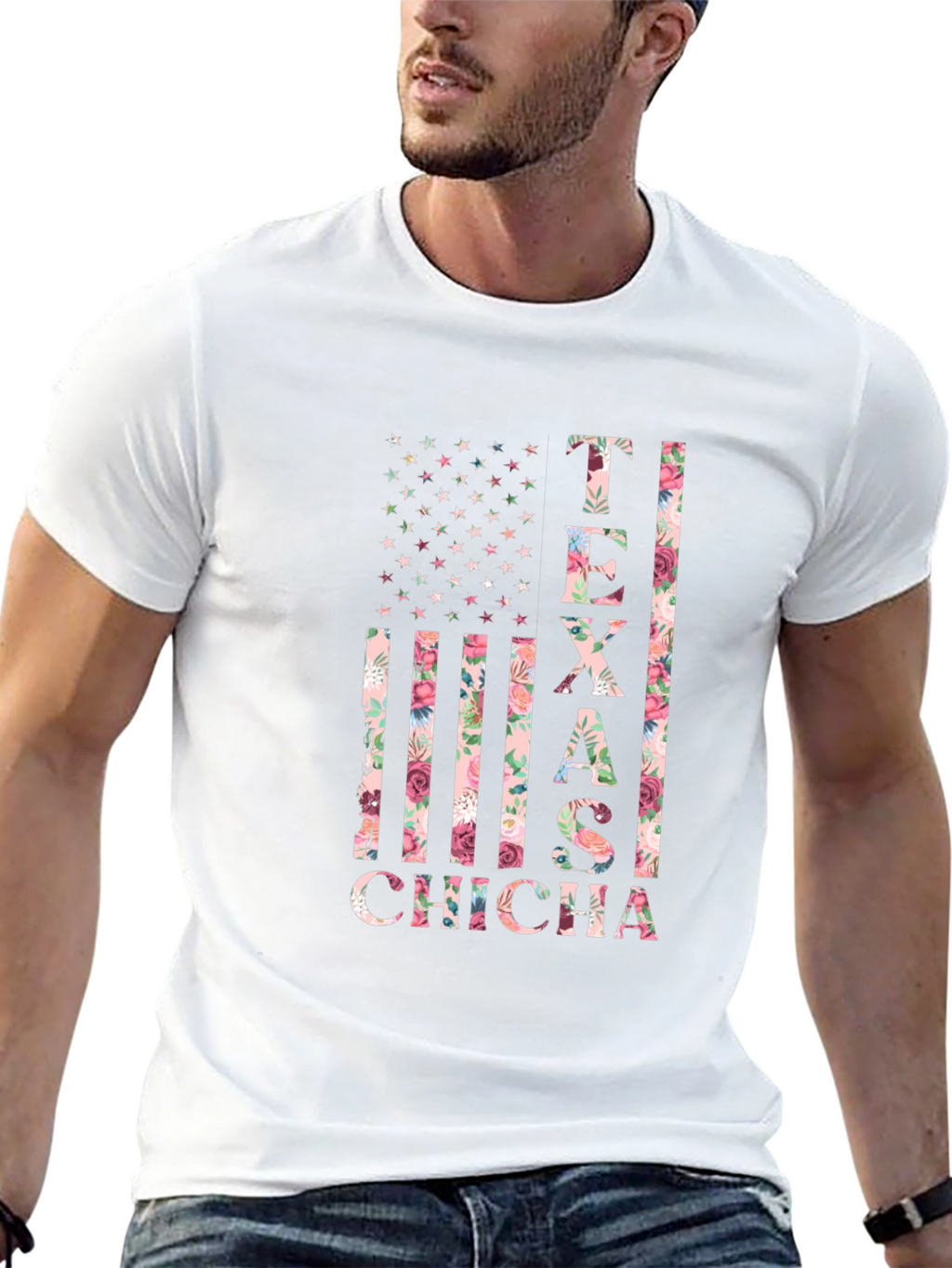 Texas Chicha Floral Flag T-Shirt