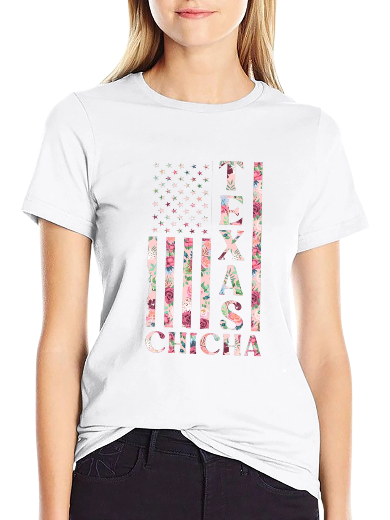 Texas Chicha Floral Flag T-Shirt