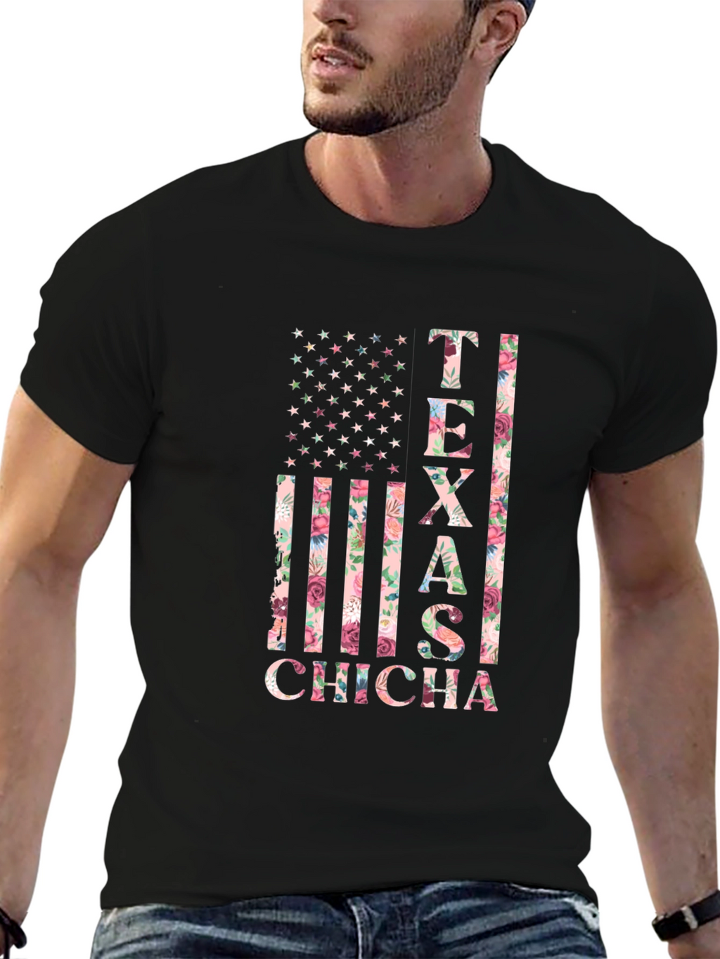 Texas Chicha Floral Flag T-Shirt