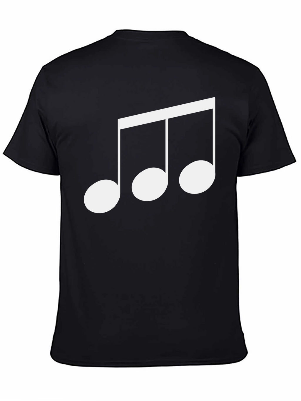 Musical Note Graphic Black T-Shirt