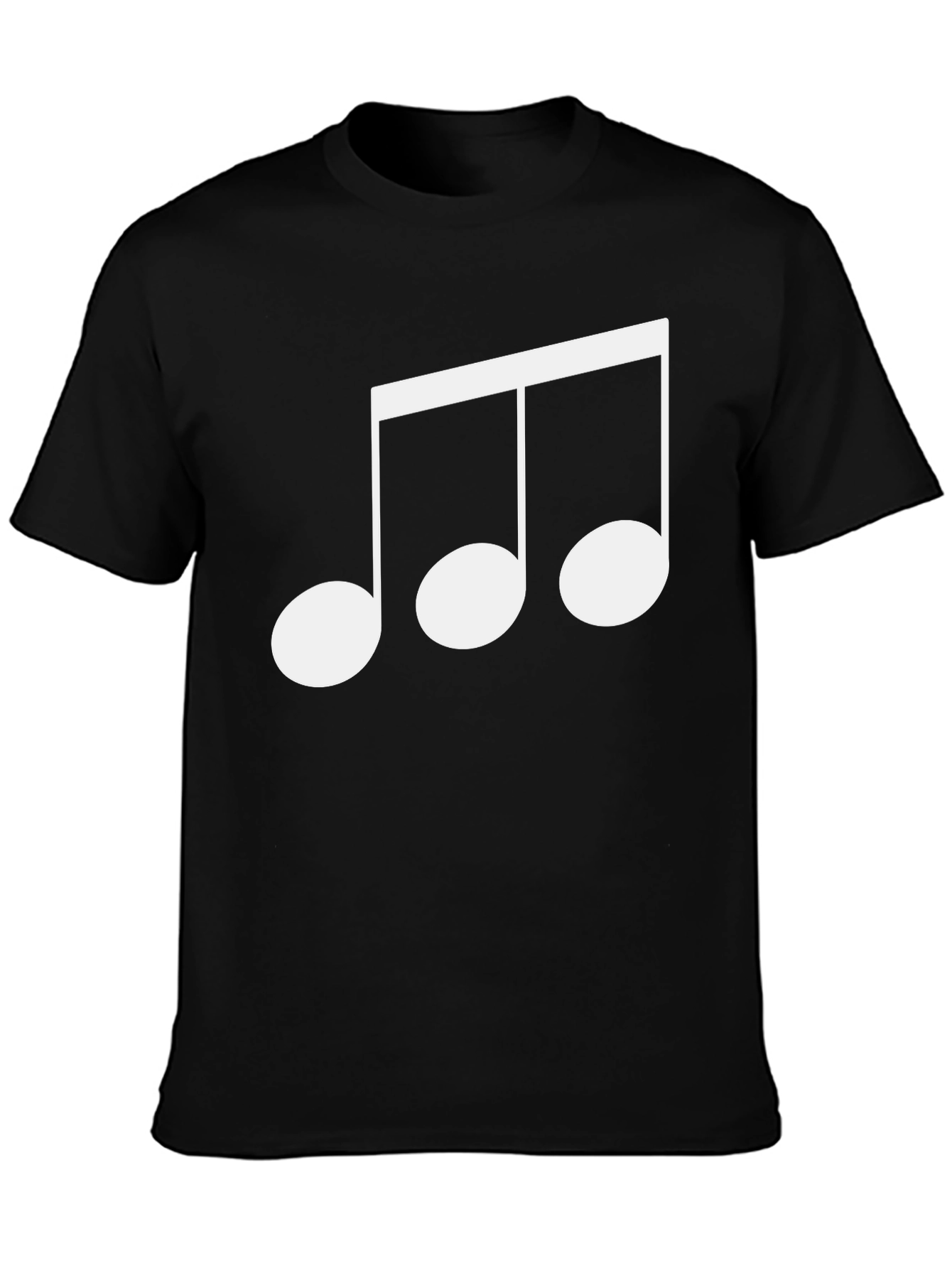 Musical Note Graphic Black T-Shirt
