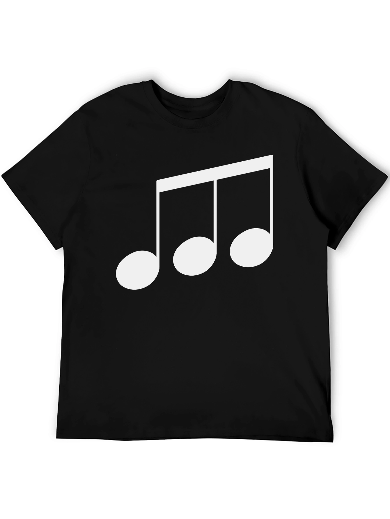 Musical Note Graphic Black T-Shirt