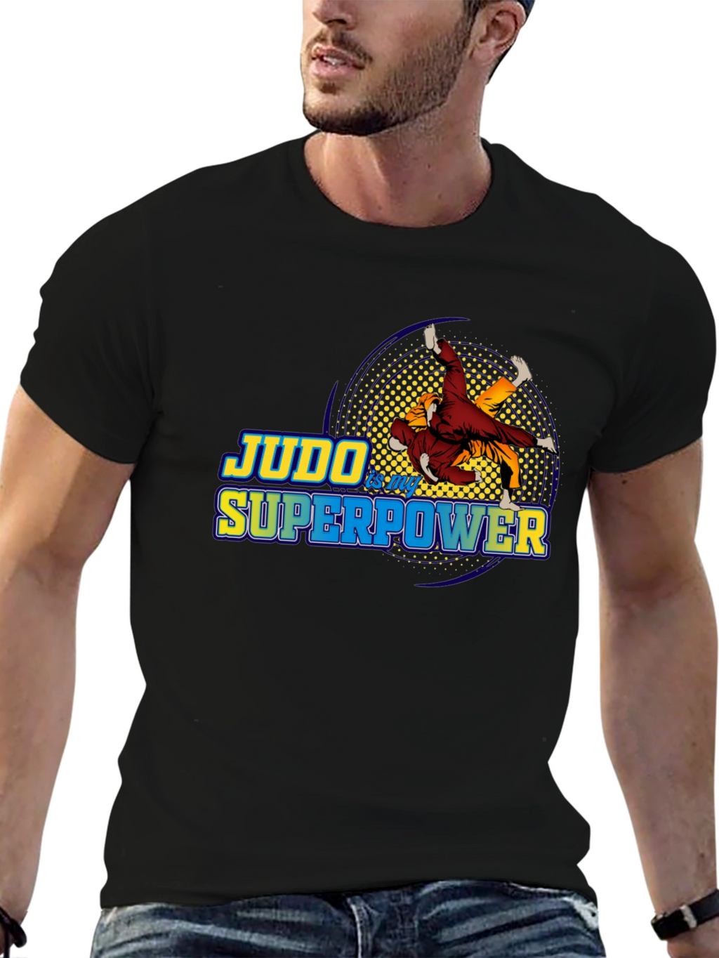 Judo is My Superpower Black T-Shirt