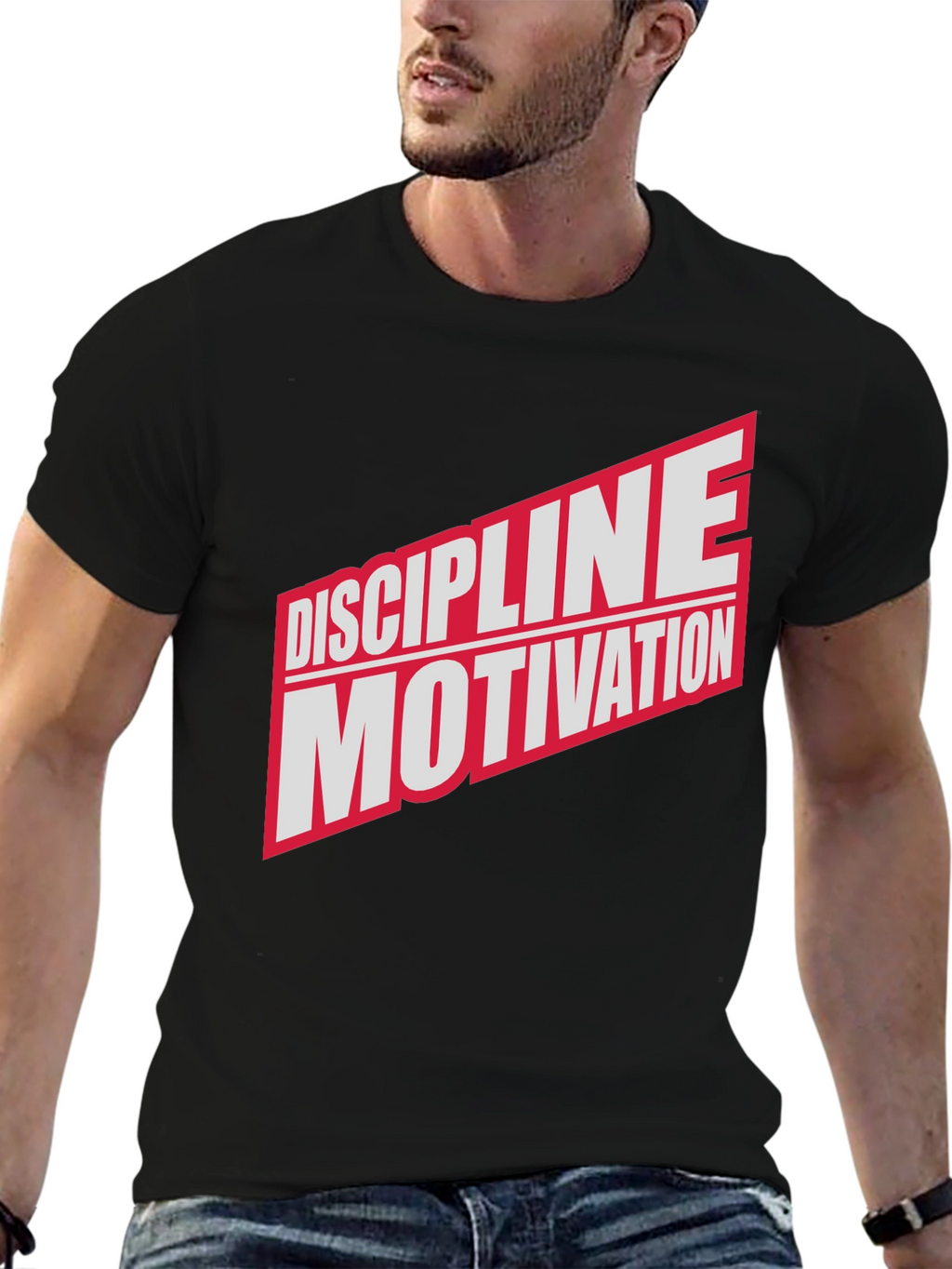 Discipline Motivation Black Graphic T-Shirt