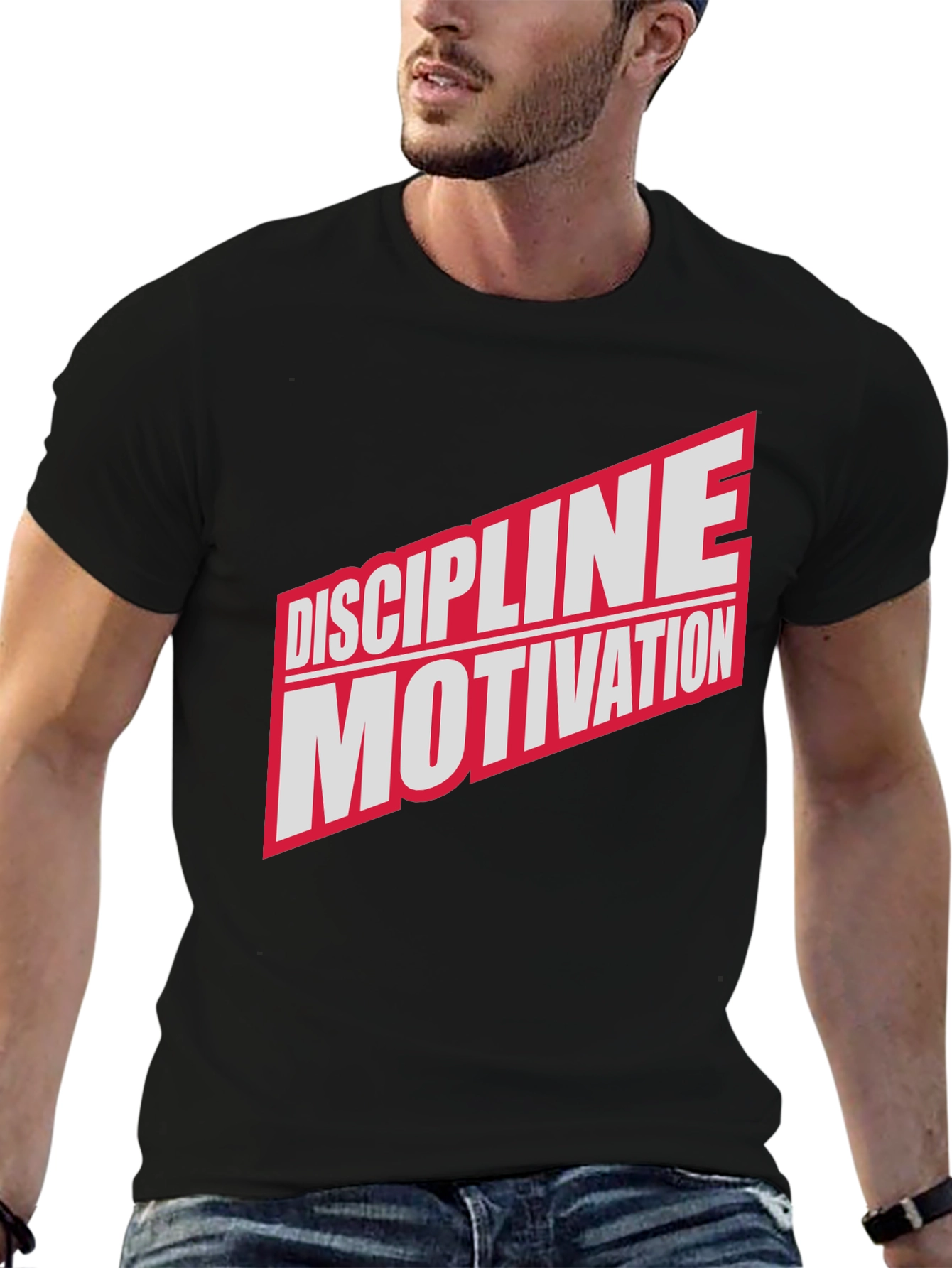 Discipline Motivation Black Graphic T-Shirt