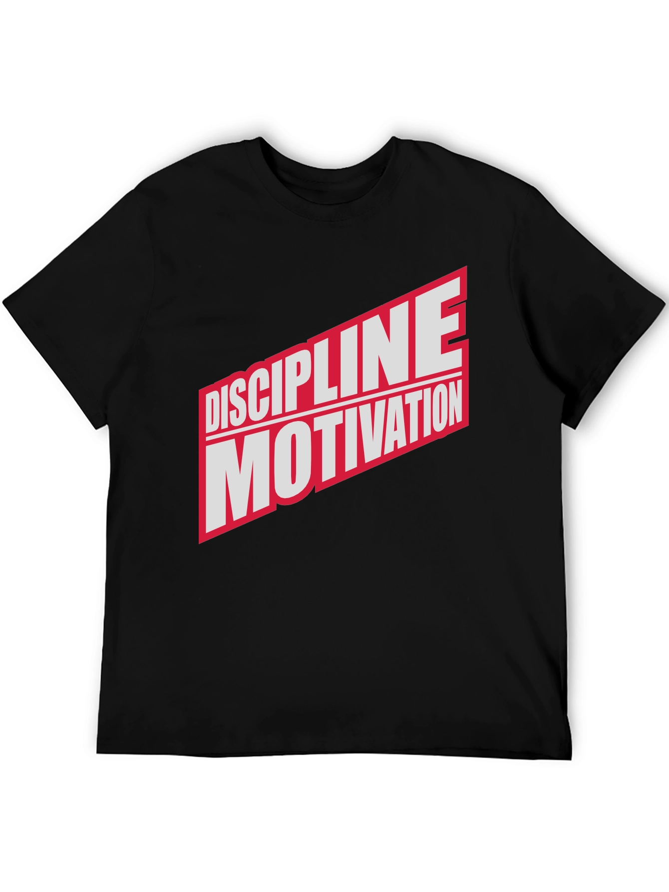 Discipline Motivation Black Graphic T-Shirt