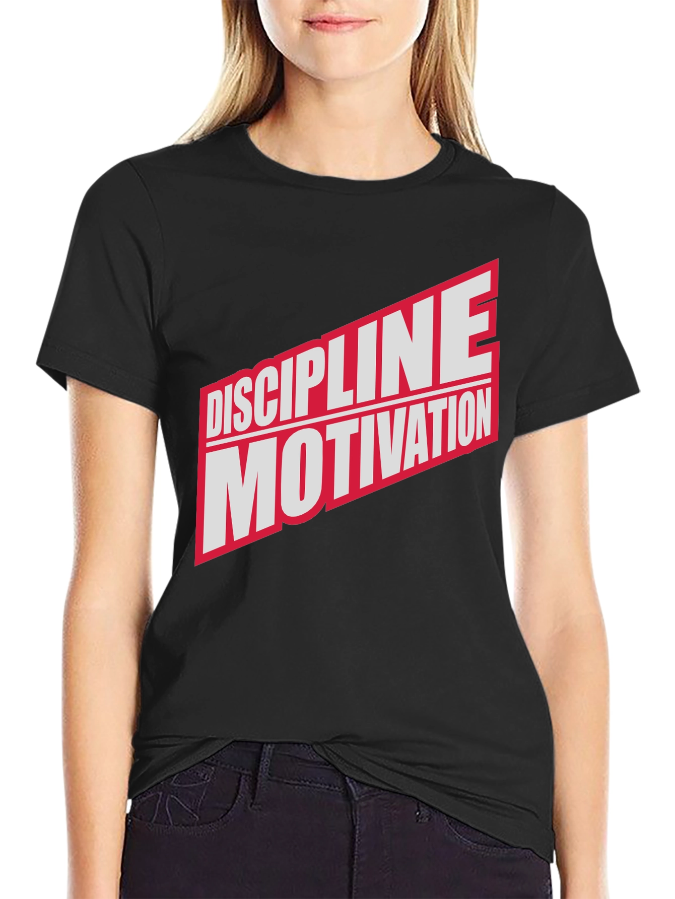 Discipline Motivation Black Graphic T-Shirt
