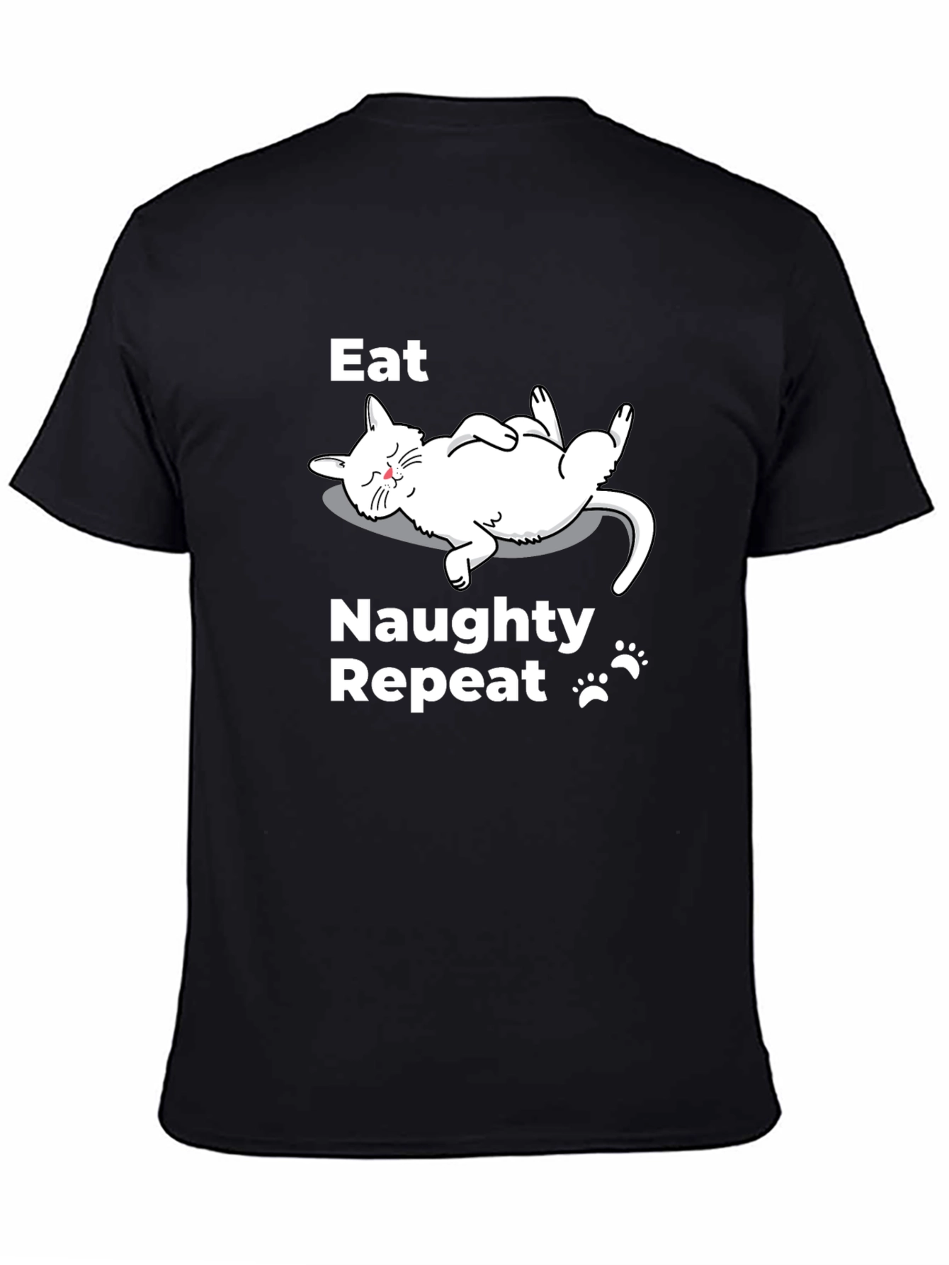 Eat Naughty Repeat Cat T-Shirt