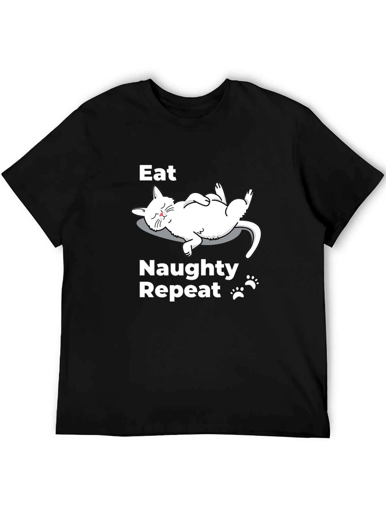 Eat Naughty Repeat Cat T-Shirt