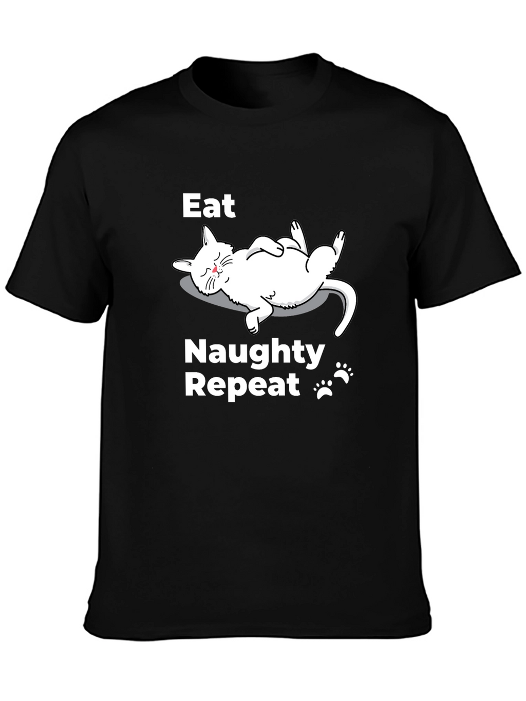 Eat Naughty Repeat Cat T-Shirt