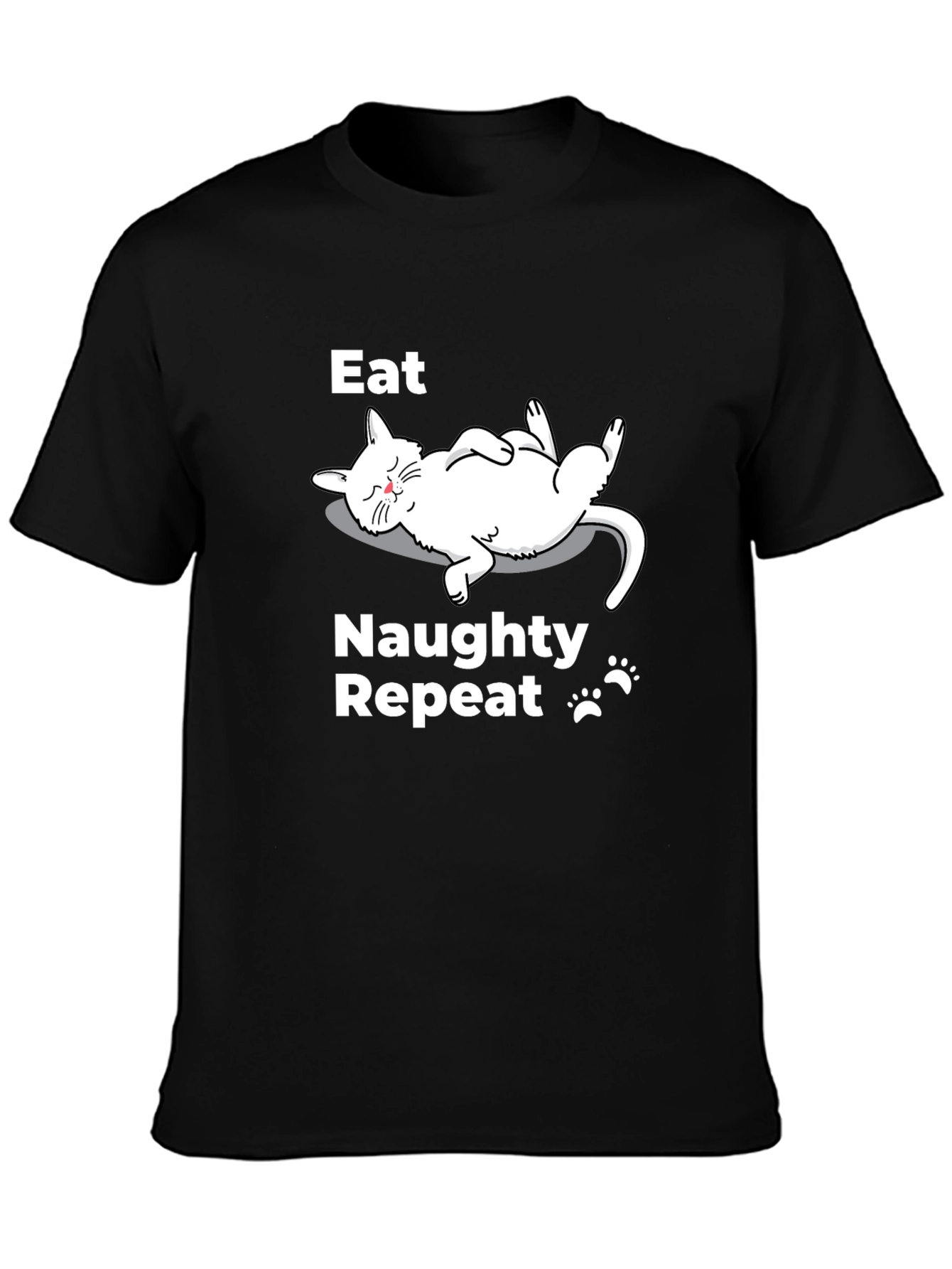 Eat Naughty Repeat Cat T-Shirt