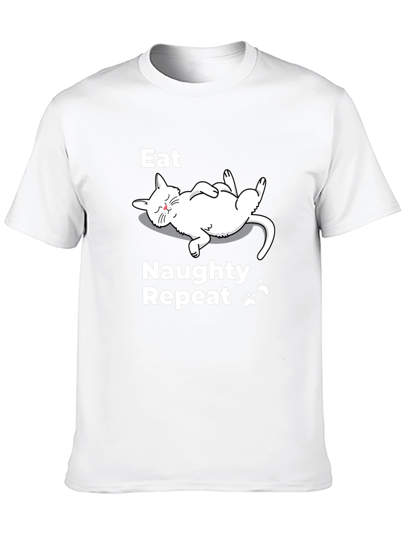 Eat Naughty Repeat Cat T-Shirt