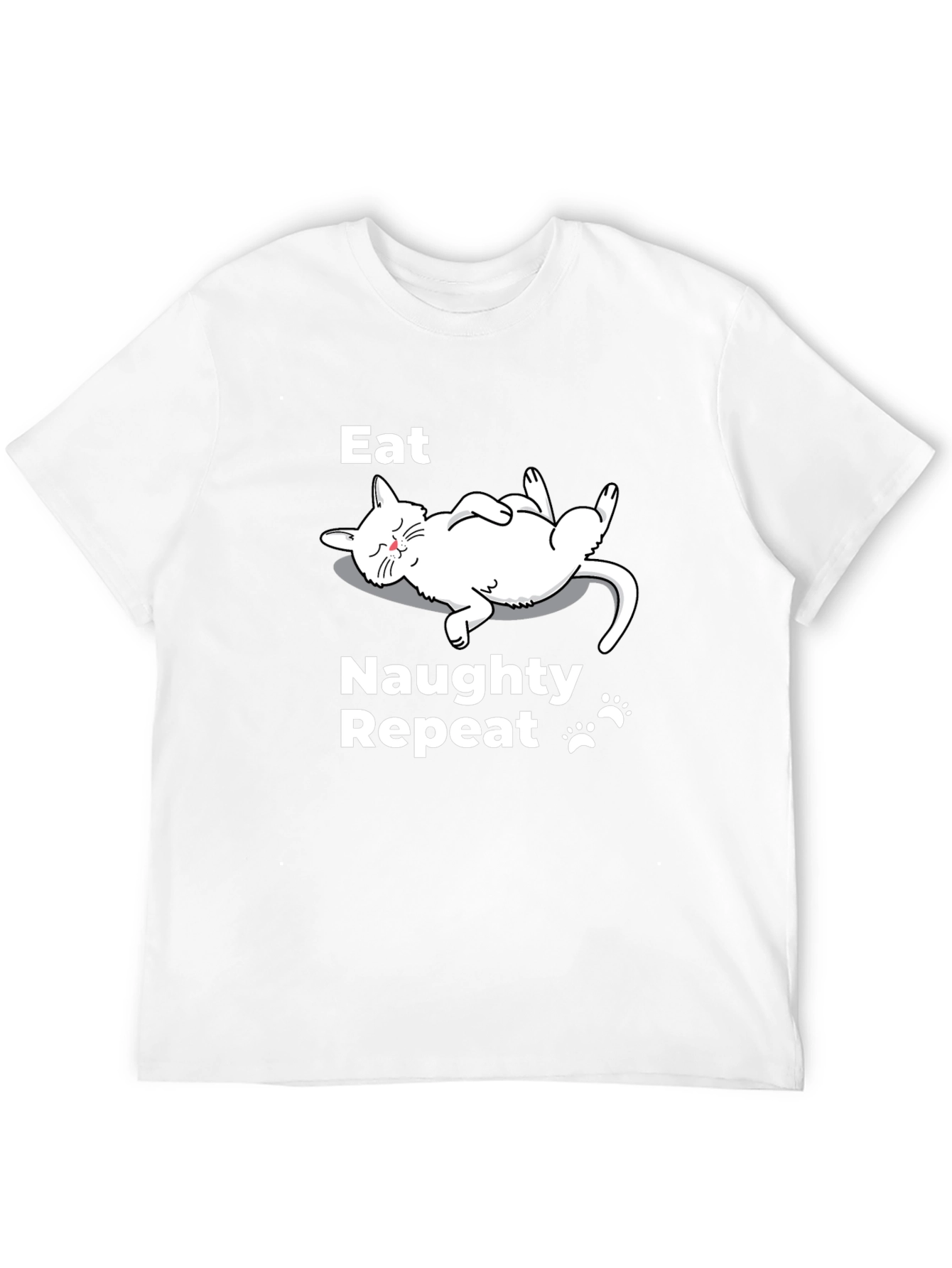 Eat Naughty Repeat Cat T-Shirt