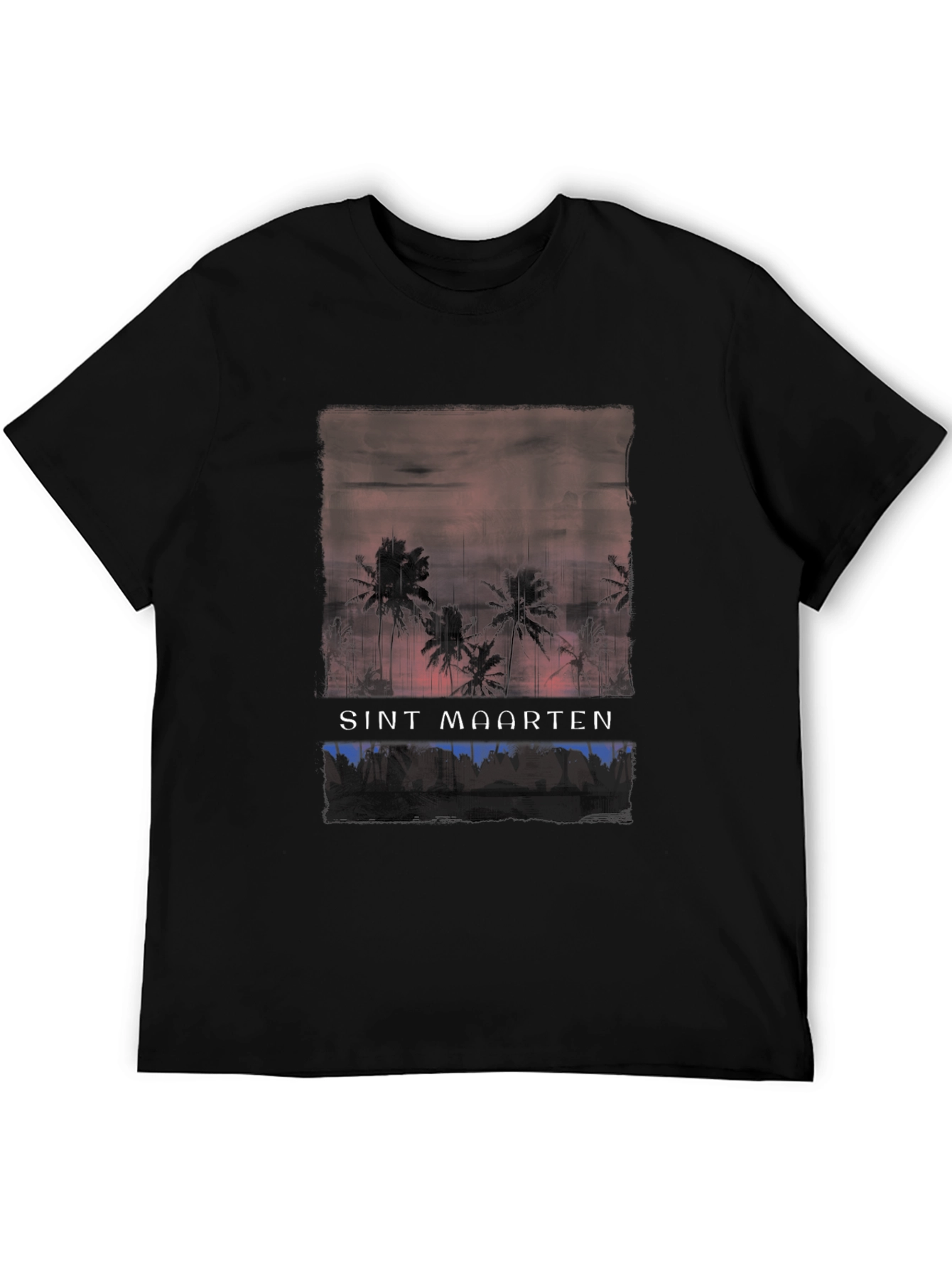 Sint Maarten Palm Tree Graphic T-Shirt