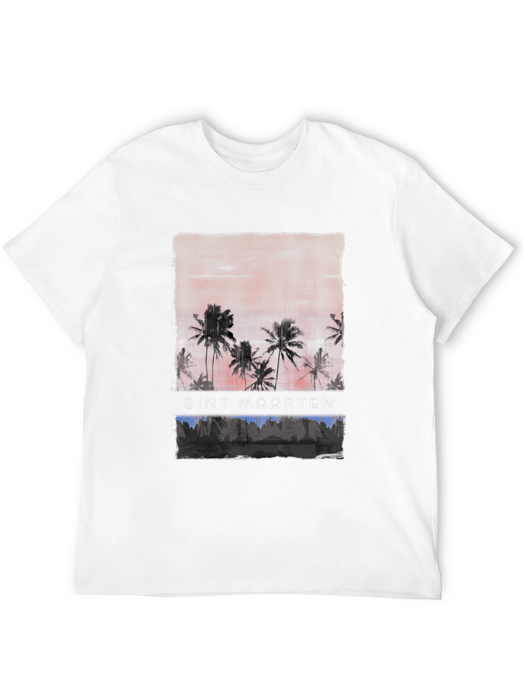 Sint Maarten Palm Tree Graphic T-Shirt