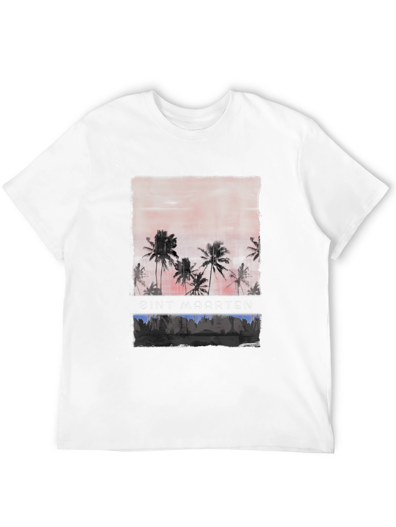 Sint Maarten Palm Tree Graphic T-Shirt