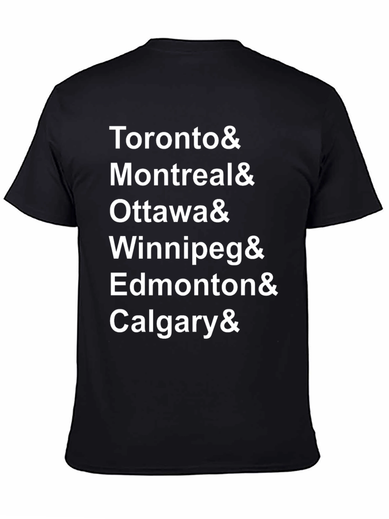 Canada Cities T-Shirt - Toronto Montreal Ottawa Winnipeg