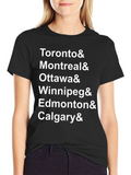 Canada Cities T-Shirt - Toronto Montreal Ottawa Winnipeg