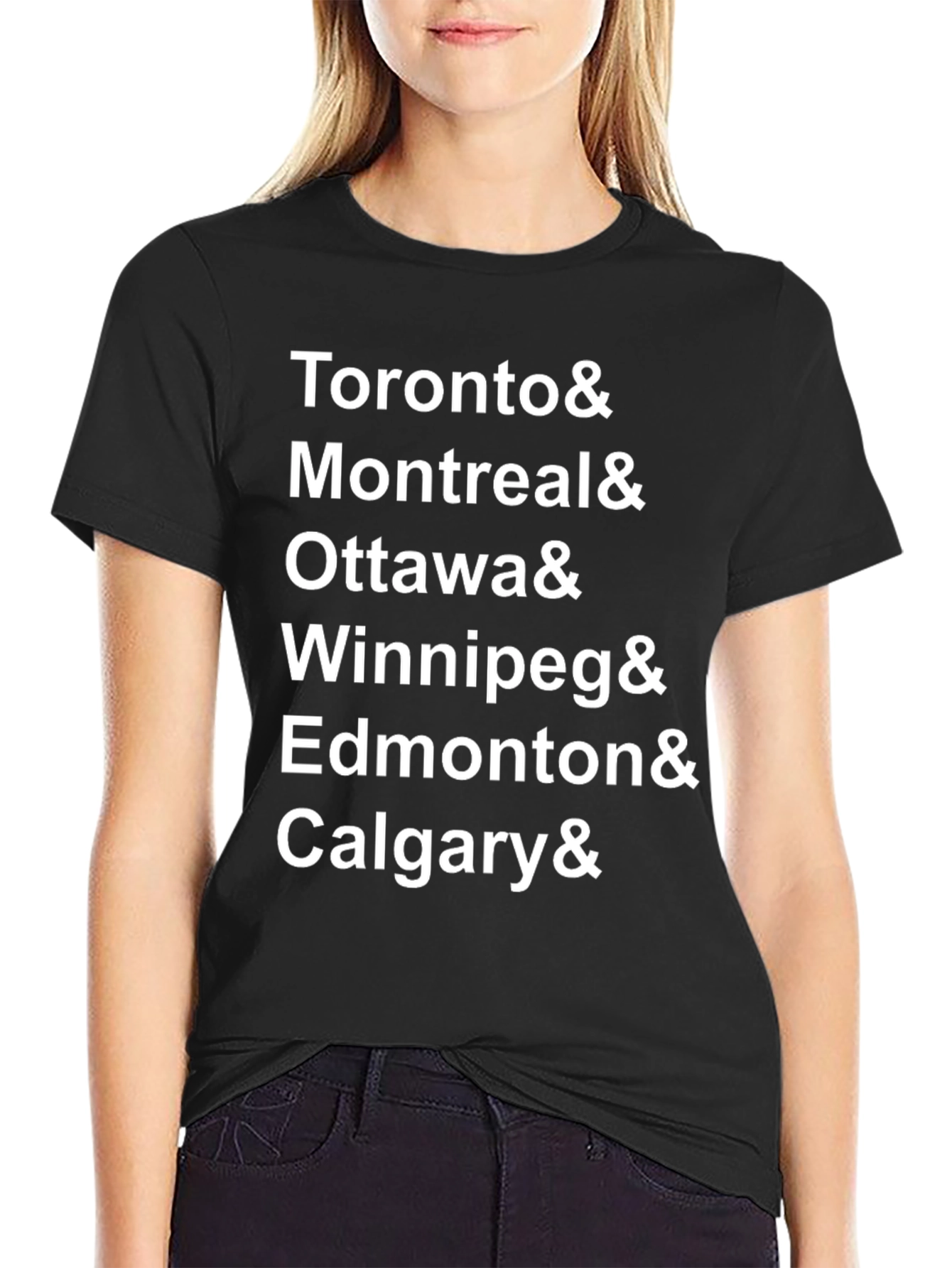 Canada Cities T-Shirt - Toronto Montreal Ottawa Winnipeg