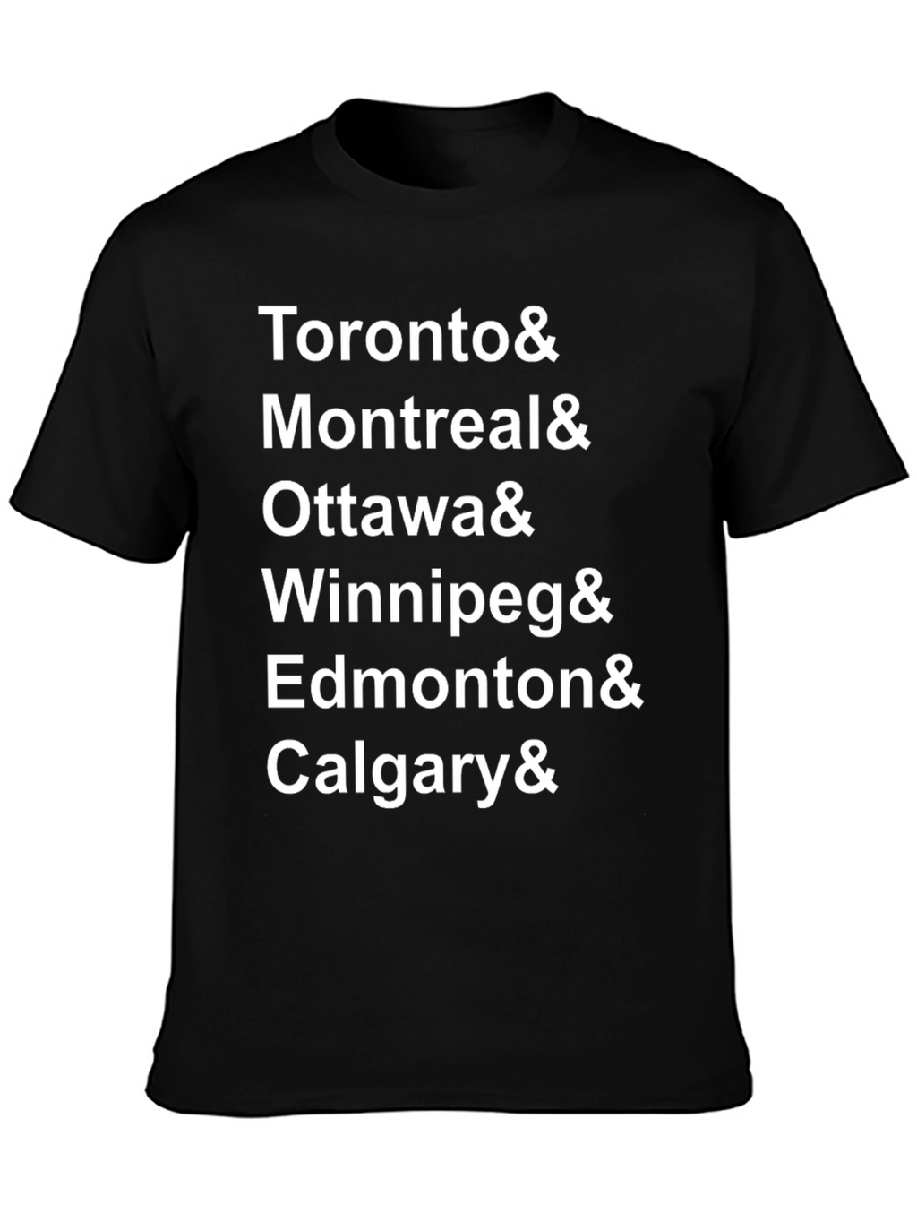 Canada Cities T-Shirt - Toronto Montreal Ottawa Winnipeg