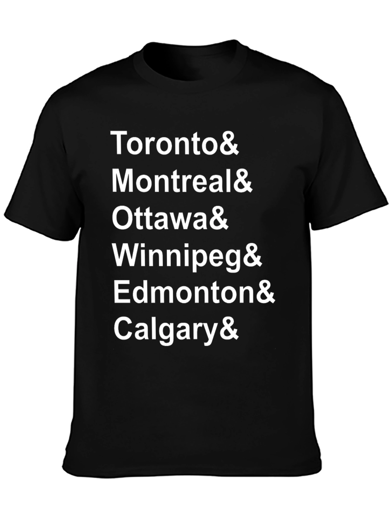 Canada Cities T-Shirt - Toronto Montreal Ottawa Winnipeg