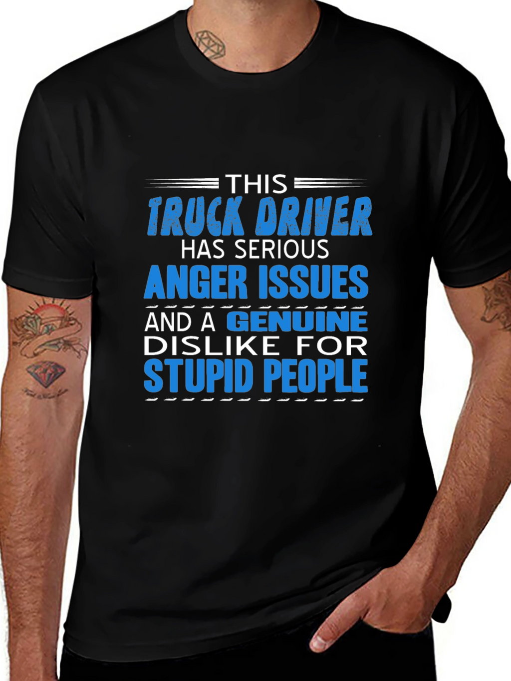 Truck Driver Serious Anger Issues Graphic T-Shirt