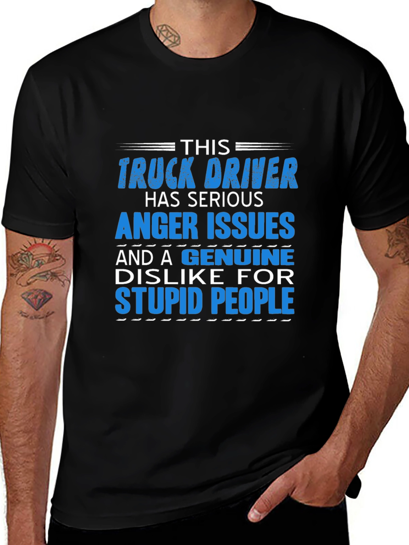Truck Driver Serious Anger Issues Graphic T-Shirt