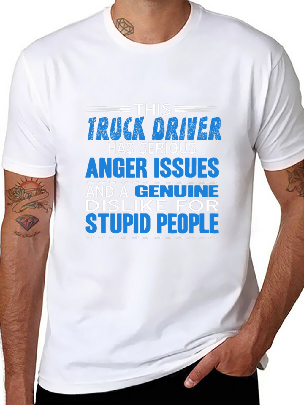 Truck Driver Serious Anger Issues Graphic T-Shirt