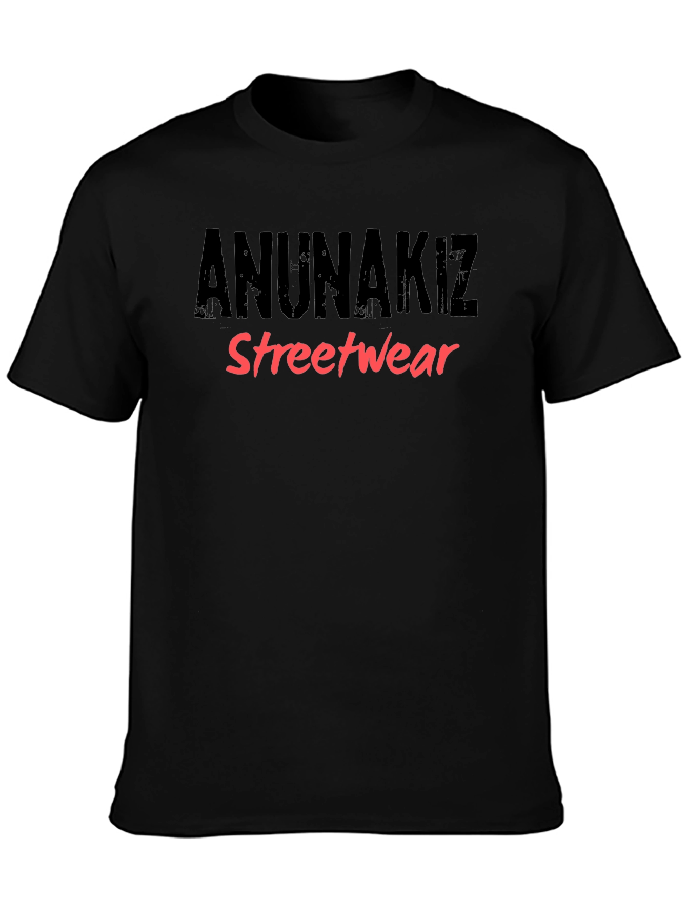 Anunakiz Streetwear Black Graphic T-Shirt
