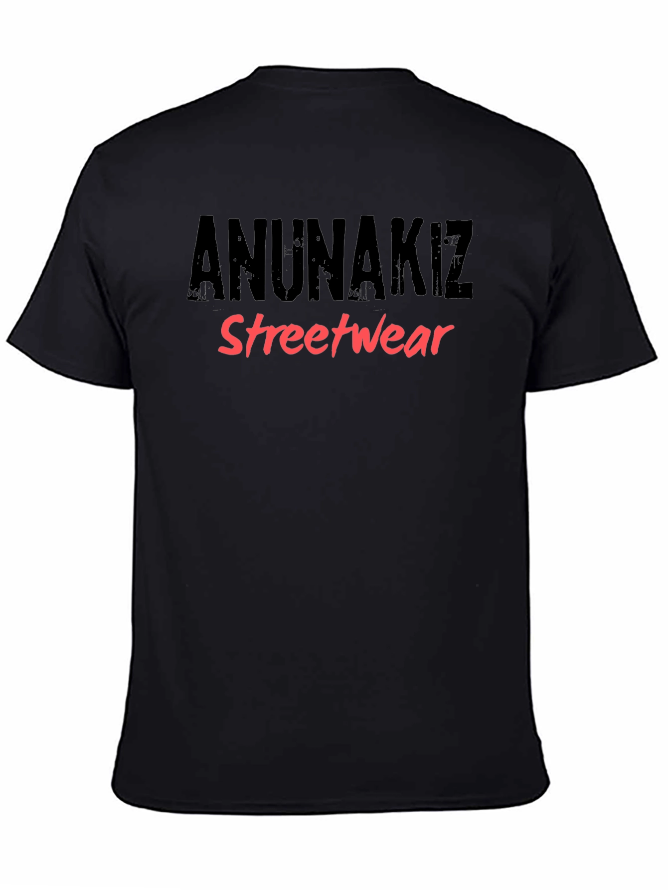Anunakiz Streetwear Black Graphic T-Shirt