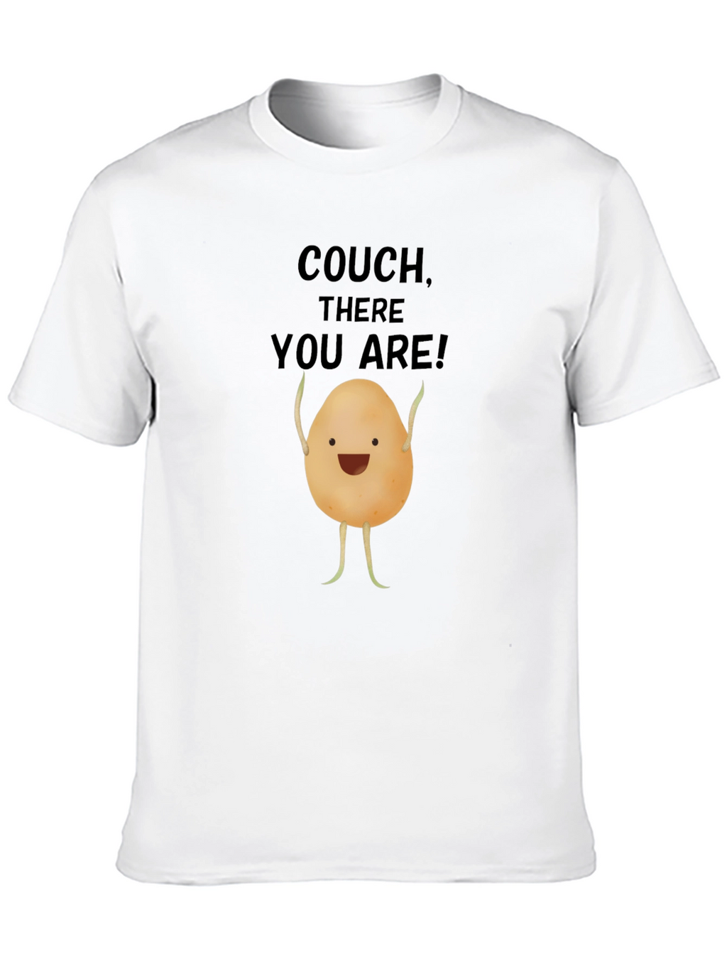 Funny Potato Couch Lover Black T-Shirt
