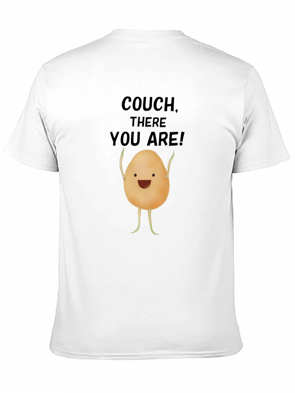 Funny Potato Couch Lover Black T-Shirt