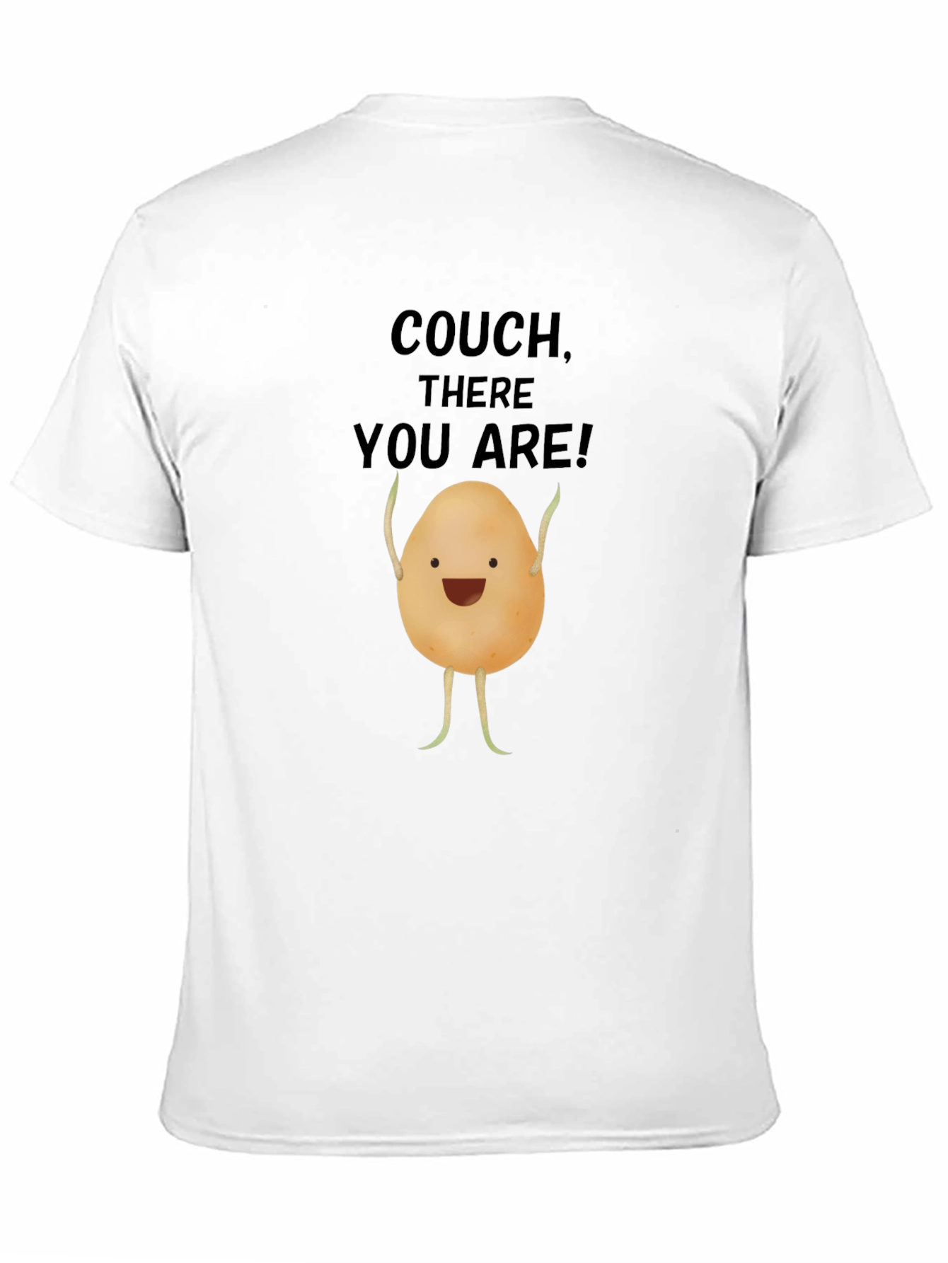 Funny Potato Couch Lover Black T-Shirt