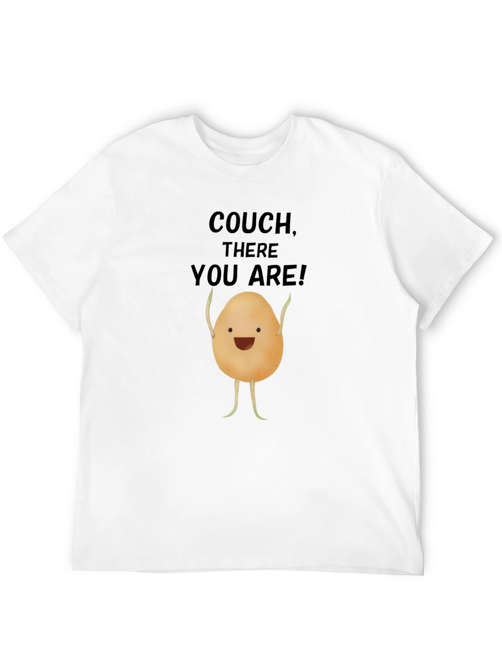 Funny Potato Couch Lover Black T-Shirt