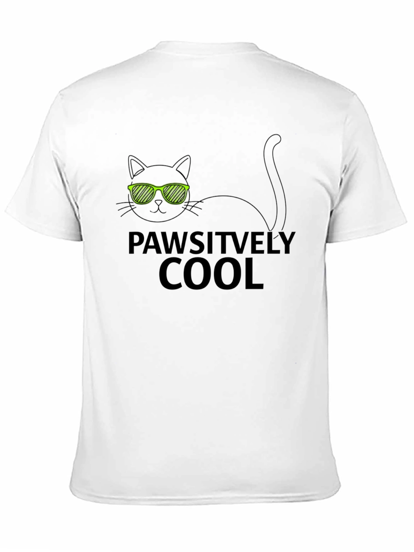 Pawsitively Cool Cat T-Shirt - Black