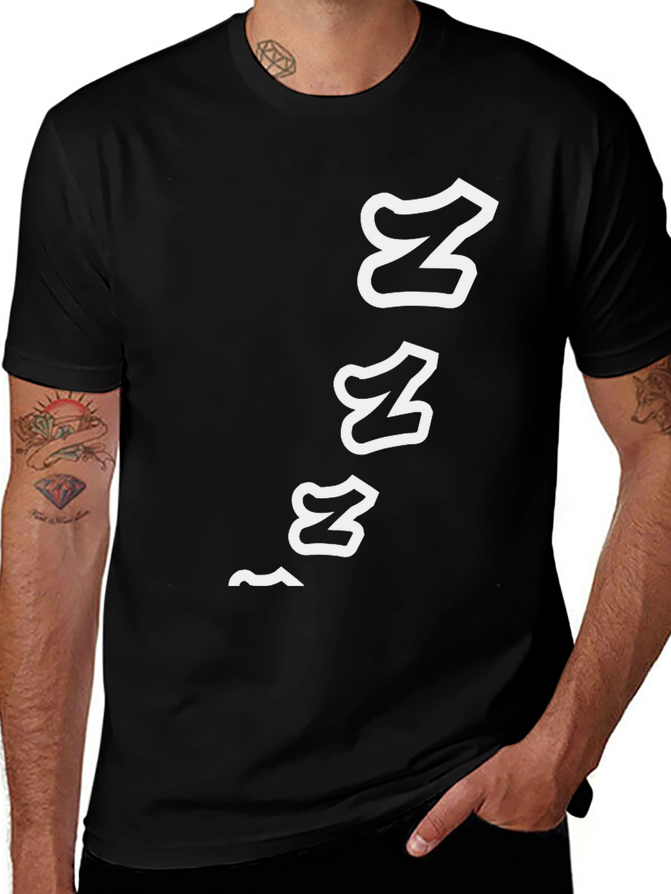 Mens Black ZZZ Graphic Tee - Sleepy Time Style