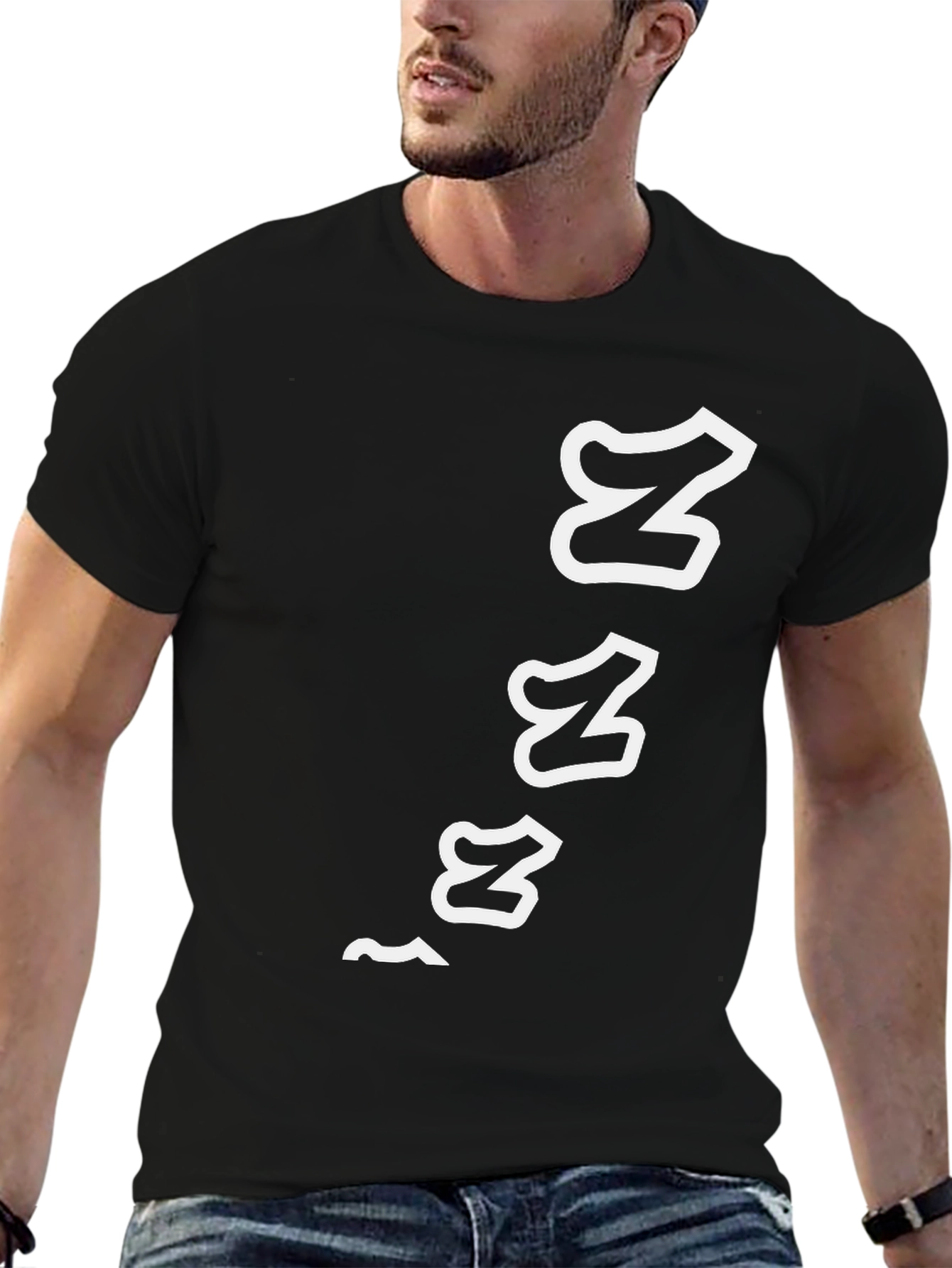 Mens Black ZZZ Graphic Tee - Sleepy Time Style