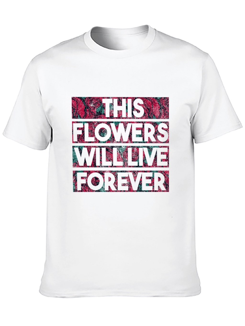 Floral Typography Graphic Print Black T-shirt