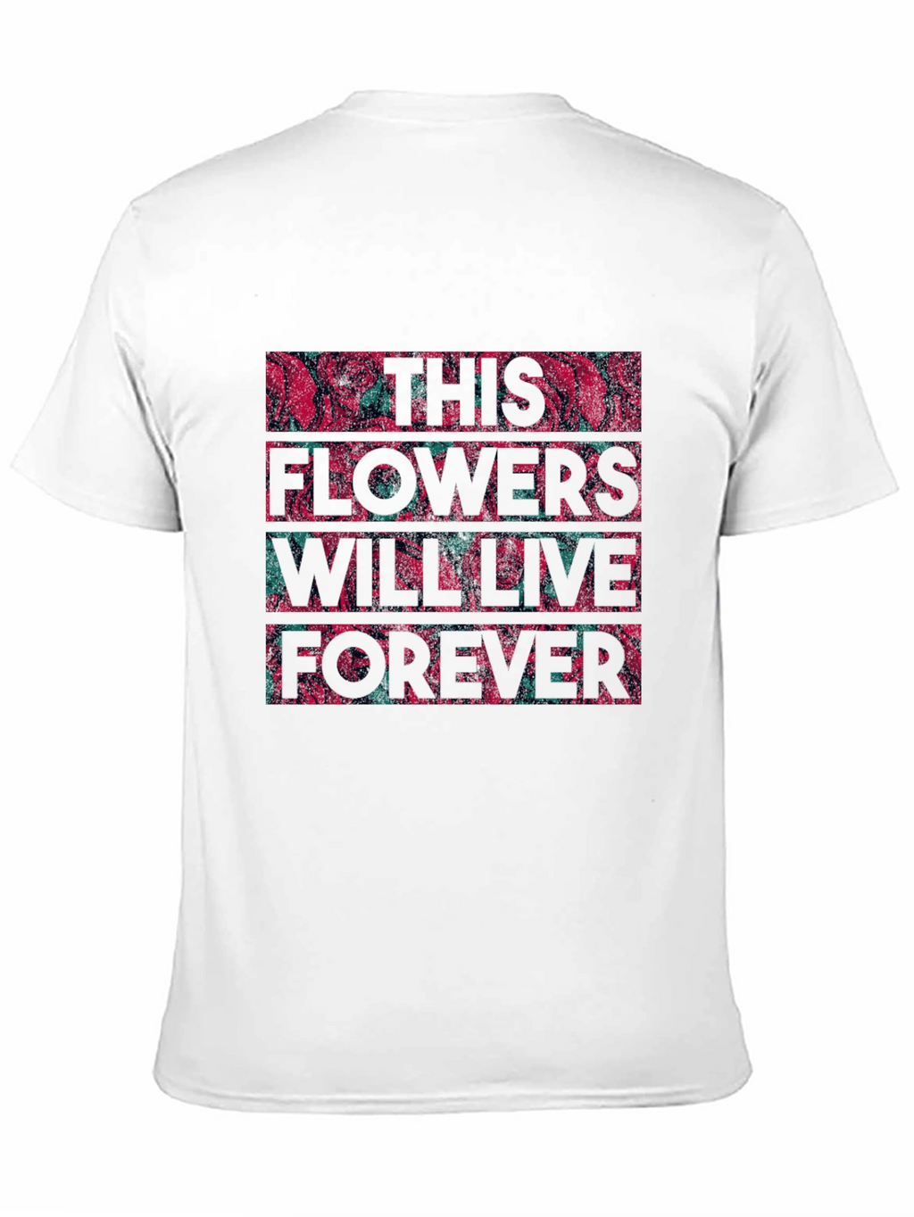 Floral Typography Graphic Print Black T-shirt