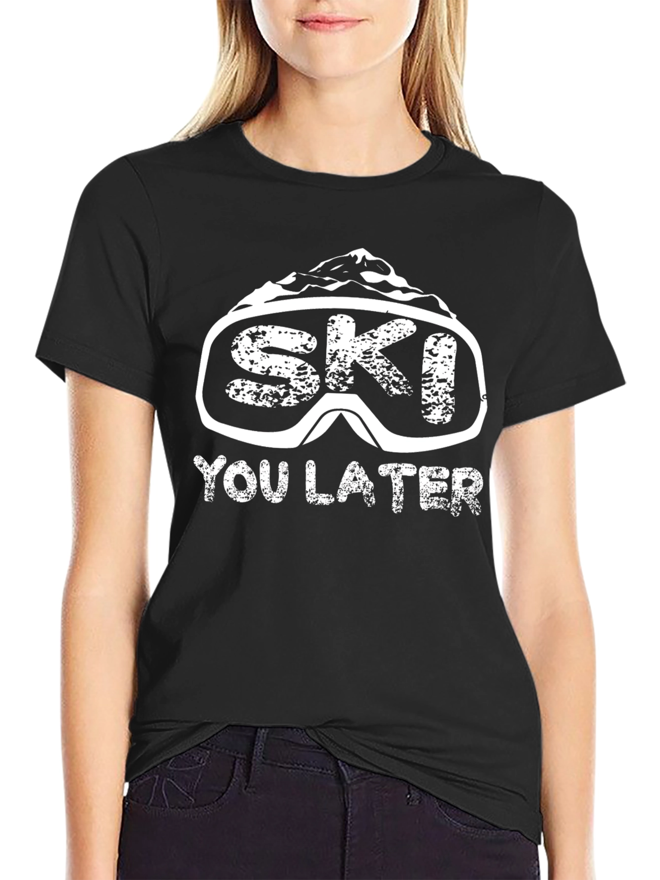 Ski You Later Black T-Shirt